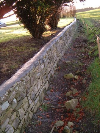 Restored and rebuilt Ha Ha wall at Teltown, Donaghpatrick (photo supplied by the Conservation Office at Meath County Council)